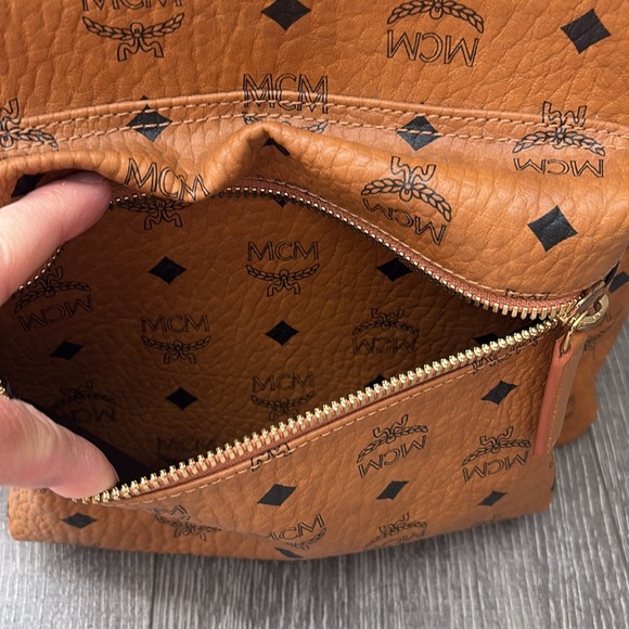 MCM Stark Visetos Small Side-Stud Backpack, EUC - Picture 8 of 10